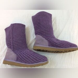 UGG Uggs Womens Size 5 Lavender Purple Knitted Boots